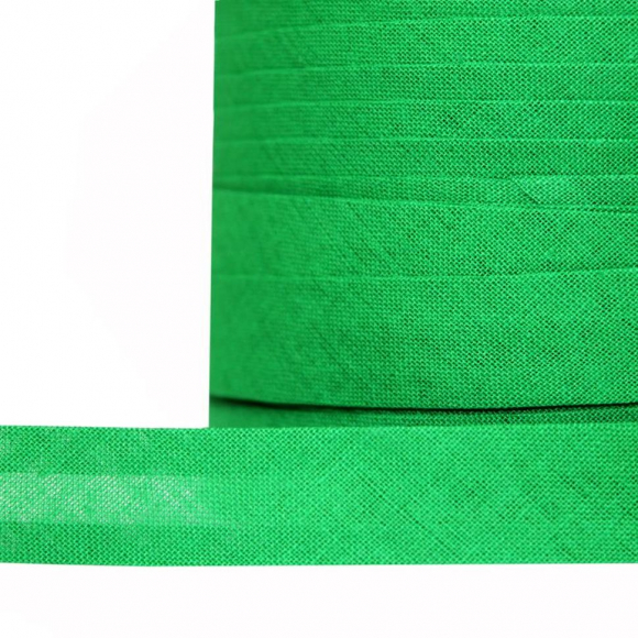 Косая бейка хлопок TBY арт.CB15 шир.15мм цв.F243 малахит уп.132 м