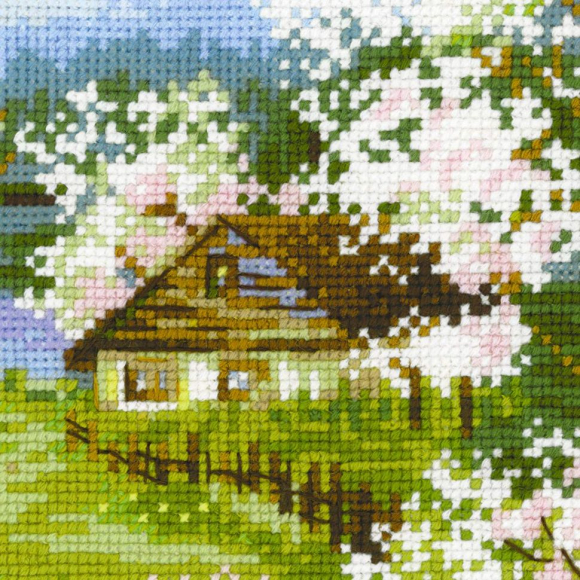 Набор для вышивания РИОЛИС арт.1524 Яблони в цвету 24х18 см