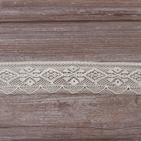 157396_Мерсеризованное хлопковое кружево, 45 мм, шампань