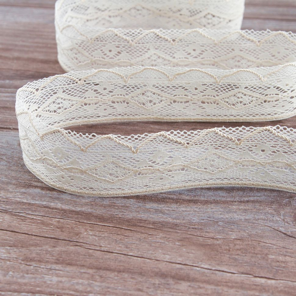 157396_Мерсеризованное хлопковое кружево, 45 мм, шампань