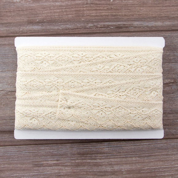 157396_Мерсеризованное хлопковое кружево, 45 мм, шампань