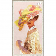 Рисунок на ткани (Бисер) КОНЁК арт. 8438 Дама с бусами 25х45 см Рисунок на ткани (Бисер) КОНЁК арт. 8438 Дама с бусами 25х45 см