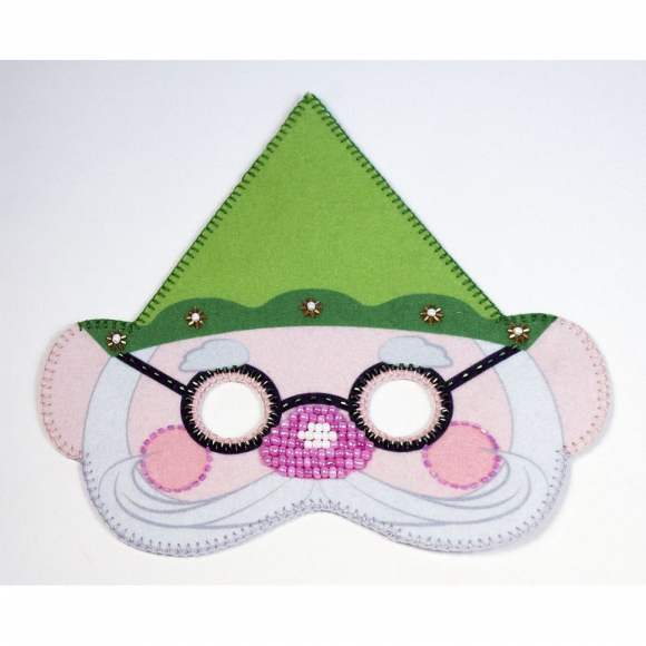 Набор для шитья и вышивания карнавальная маска арт.МП-25,5х25 - 8343 Гномик