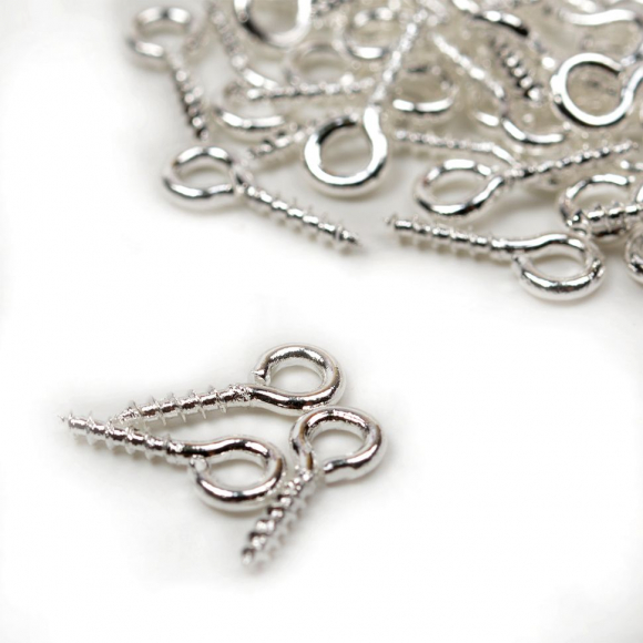 Пин с винтом MAGIC 4 HOBBY арт.MH.111934-2 цв. серебро 10мм уп.100 шт