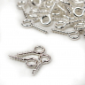 Пин с винтом MAGIC 4 HOBBY арт.MH.111934-2 цв. серебро 10мм уп.100 шт