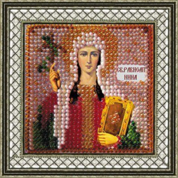 Рисунок на ткани ВЫШИВАЛЬНАЯ МОЗАИКА арт. 4051 Икона Св.Равноапостольная Нина 6,5х6,5 см