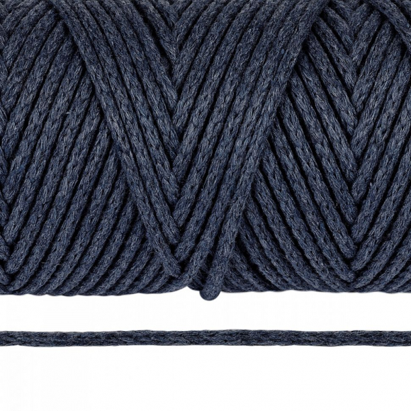 Шнур круглый х/б 03мм цв.2175 джинс уп.100м Шнур круглый х/б 03мм цв.2175 джинс уп.100м