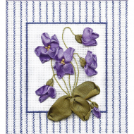 Набор для вышивания PANNA арт. C-0434 Фиалки 13,5х14 см Набор для вышивания PANNA арт. C-0434 Фиалки 13,5х14 см
