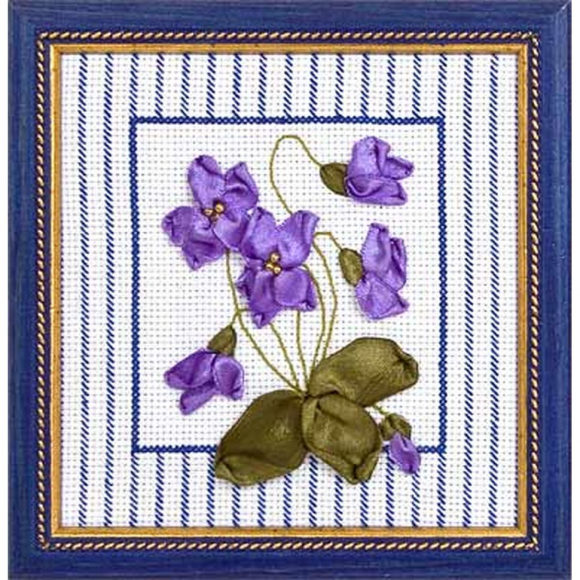 Набор для вышивания PANNA арт. C-0434 Фиалки 13,5х14 см Набор для вышивания PANNA арт. C-0434 Фиалки 13,5х14 см