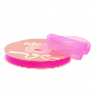 Лента капрон (органза) IDEAL шир.6мм цв.1014 яр.розовый уп.27,4 м