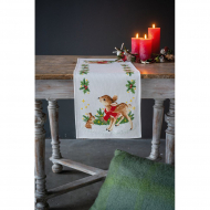 184656_Набор для вышивания дорожки "Маленький олененок с кроликом" 184656_Набор для вышивания дорожки "Маленький олененок с кроликом"