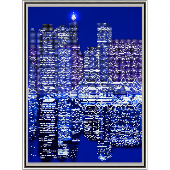 Рисунок на ткани СЛАВЯНОЧКА арт. М-002 Ночной город ч2 28х38 см