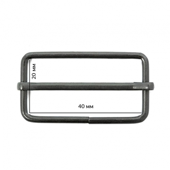 Шлевка металлическая TSW 40х 20х 2,5мм цв. оксид уп. 500шт