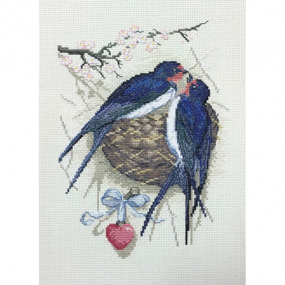 Набор для вышивания МАРЬЯ ИСКУСНИЦА арт.03.010.11 Ласточки 18х28 см