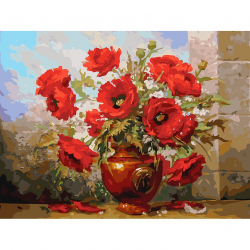 Картины по номерам Белоснежка арт.БЛ.145-AS Маки 30x40 см