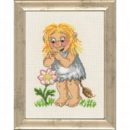 Набор для вышивания PERMIN арт.92-1586 Девочка тролль 14х19 см