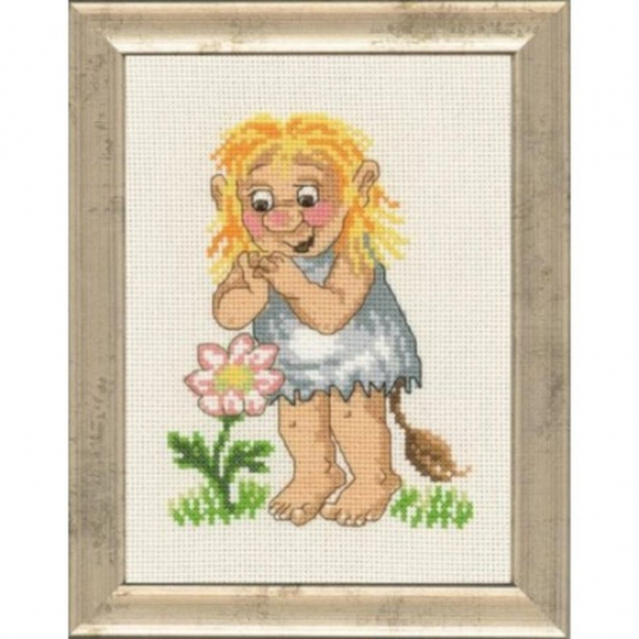 Набор для вышивания PERMIN арт.92-1586 Девочка тролль 14х19 см