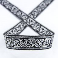 28064_Лента жаккард с люрексом SAFISA, 16 мм, 15 м, цвет 102