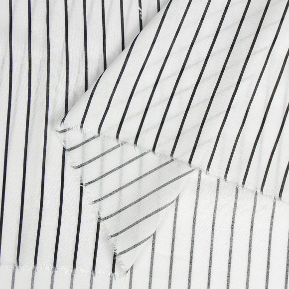 Ткань Штапель  TBY Vi-407-583-2 плот 90г/м2 100% вискоза шир. 145 см цв. 2 белый рул.10-25м