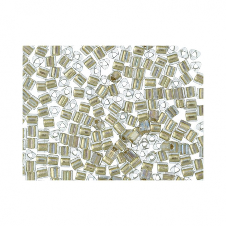 Бисер Япония "TOHO" 11/0  TRIANGLE №3  2.2 мм 5 х 5 г №0262 золотой/радужный