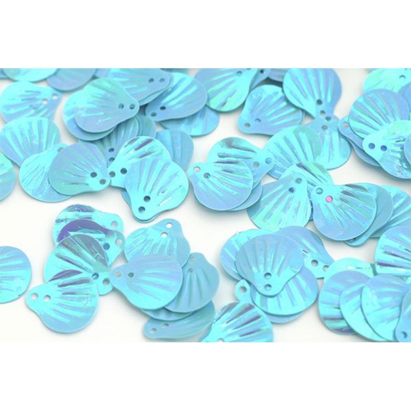 Пайетки россыпью арт.TBY-FLK269 12х14мм цв.017 голубой уп.50г