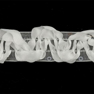 Тесьма с пайетками TBY арт.TH463-1 шир.25мм цв.001 белый уп.18,28м