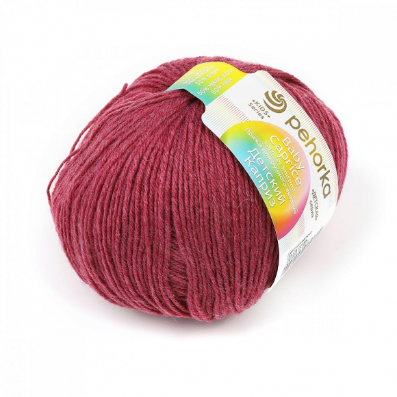 Пряжа для вязания ПЕХ Детский каприз (50% мериносовая шерсть, 50% фибра) 10х50г/225м цв.525 св.слива
