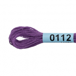 Нитки для вышивания Gamma мулине (0001-0206) 100% хлопок 24 x 8 м цв.0112 ярк.сиреневый