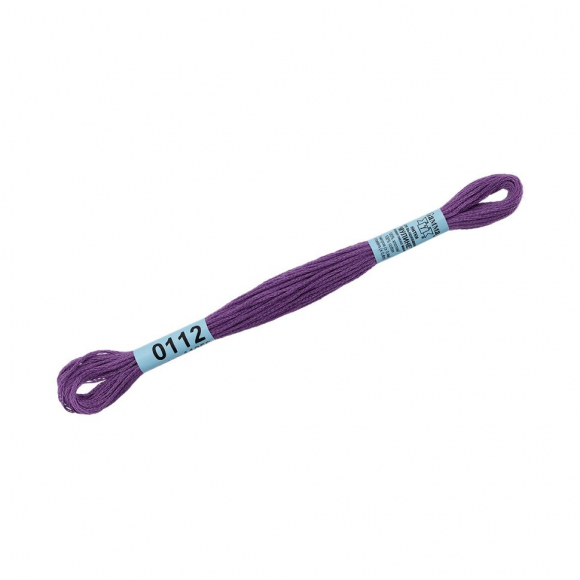 Нитки для вышивания Gamma мулине (0001-0206) 100% хлопок 24 x 8 м цв.0112 ярк.сиреневый