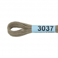 Нитки для вышивания Gamma мулине (0820-3070) 100% хлопок 24 x 8 м цв.3037 хаки