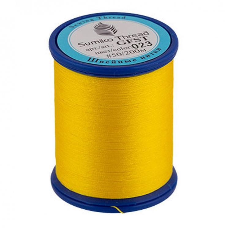 Швейные нитки SumikoThread GFST 50 100%полиэстер 200 м (219 я) цв.023 желтый