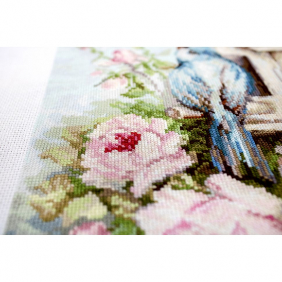 Набор для вышивания LUCA-S арт. B2352 Птичий дом и розы 21,5х27 см