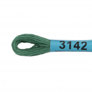 Нитки для вышивания Gamma мулине (3071-3172) 100% хлопок 24 x 8 м цв.3142 т.серо-зеленый