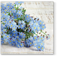 137057_Салфетки трехслойные для декупажа, коллекция "Lunch"  PAW Decor Collection "Незабудка"