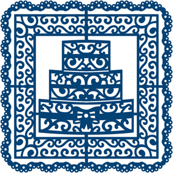 78143_Нож фигурный для вырубки "Торт на квадратной салфеточке"