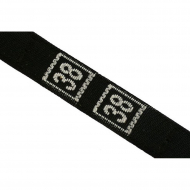 Размерники жаккардовые тафта 38 черный 10х40 мм в рул. 1250 шт (50м)