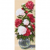 Рисунок на канве МАТРЕНИН ПОСАД арт.24х47 - 1058 Пионы