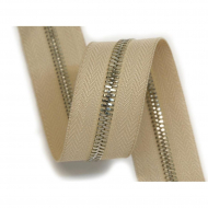 Молния рулонная металл №5СТ никель цв.D894 капучино уп.5м