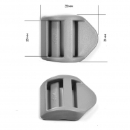 Пряжка регулятор трехщелевая силовая 25мм LS25А цв.серый нагрузка 100 кг уп.200 шт Пряжка регулятор трехщелевая силовая 25мм LS25А цв.серый нагрузка 100 кг уп.200 шт