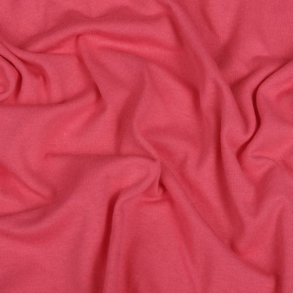 Ткань трикотаж Кулирка хлопок 145г опененд 100+100см фуксия 17-1937 уп.10м