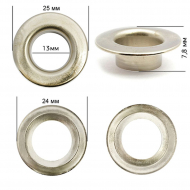 Люверсы сталь New Star №28 (? 13мм, h 7,8мм) цв. никель уп. 1000шт