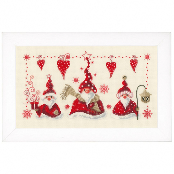 Набор для вышивания VERVACO арт.PN-0148065 Веселые деды морозы 29х17 см