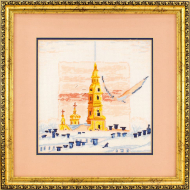 132892_Вышитая картина "Зима в питере"