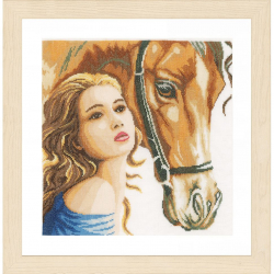 102911_Набор для вышивания "Woman and horse"