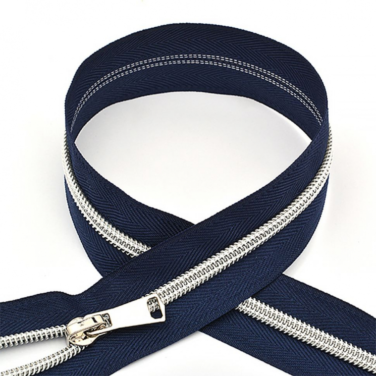 Молния MaxZipper спираль №5 декор. 45см цв.F330 синий уп.50шт
