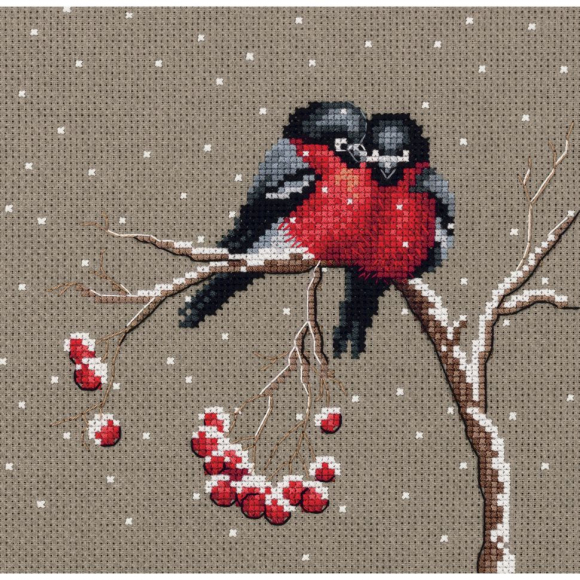 Набор для вышивания KLART арт. 8-297 Вместе теплее 18х18 см