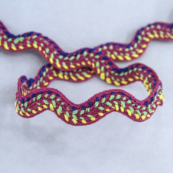 92277_Тесьма PEGA тип вьюнчик, цвет тёмно-розовый, 11,5 мм 92277_Тесьма PEGA тип вьюнчик, цвет тёмно-розовый, 11,5 мм