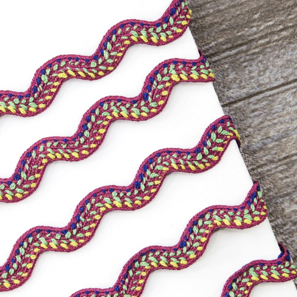 92277_Тесьма PEGA тип вьюнчик, цвет тёмно-розовый, 11,5 мм 92277_Тесьма PEGA тип вьюнчик, цвет тёмно-розовый, 11,5 мм