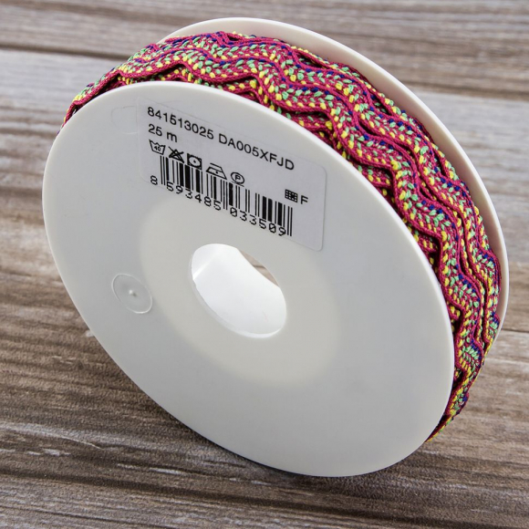 92277_Тесьма PEGA тип вьюнчик, цвет тёмно-розовый, 11,5 мм 92277_Тесьма PEGA тип вьюнчик, цвет тёмно-розовый, 11,5 мм