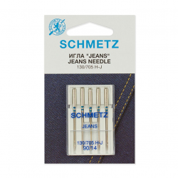 Иглы для бытовых швейных машин Schmetz для джинсы 130/705H-J №90, уп.5 игл